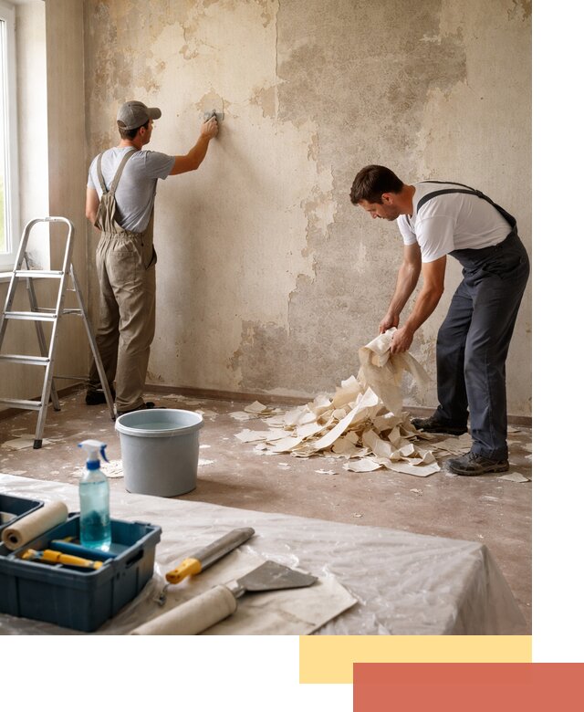 Снятие старых обоев в Наро-Фоминске быстро и качественно