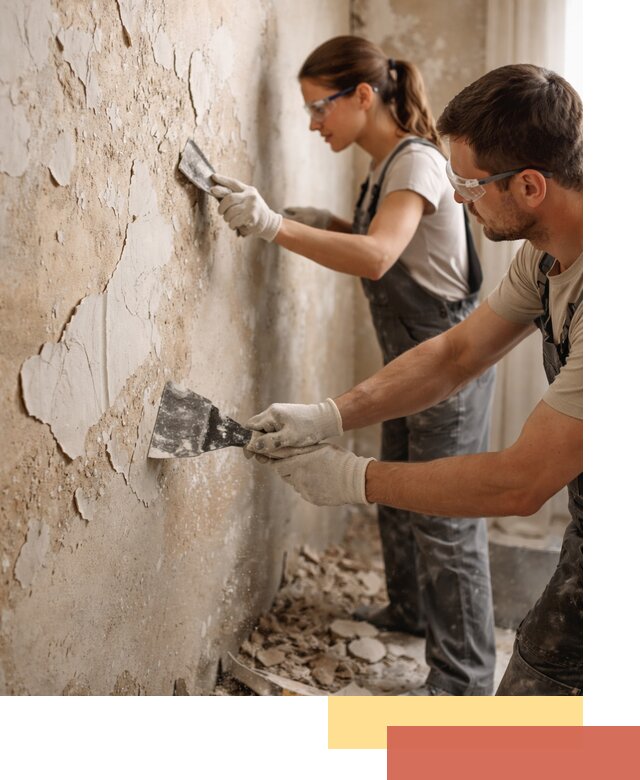 Снятие старой шпаклевки и подготовка поверхностей в Наро-Фоминске