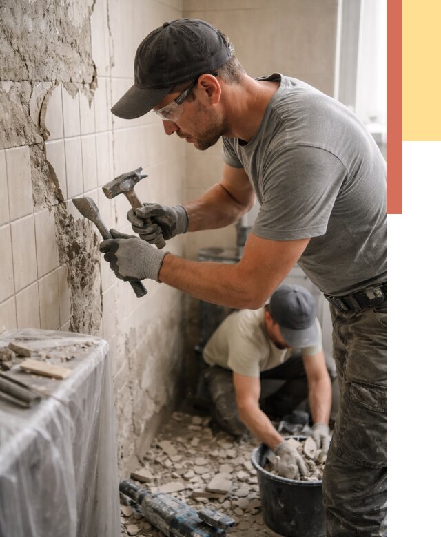 Демонтаж плитки со стен в Наро-Фоминске от 871 руб. — быстро и недорого | ОТДЕЛОЧНИК-Нр-