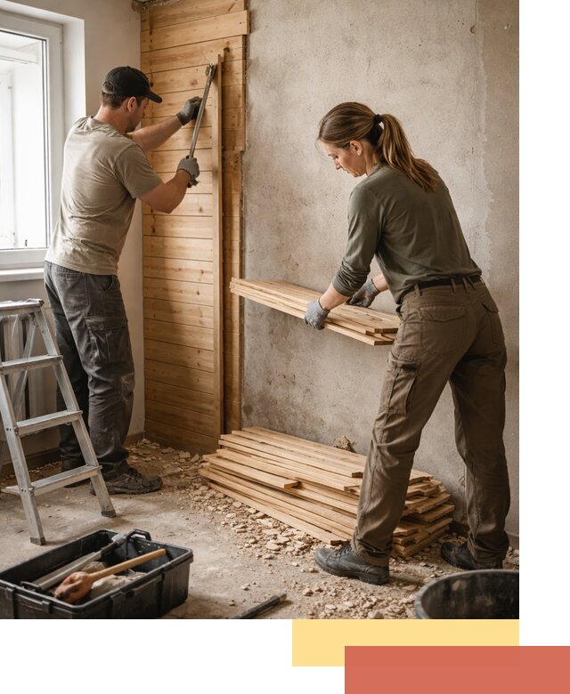 Демонтаж вагонки со стен в Наро-Фоминске — профессиональный демонтаж