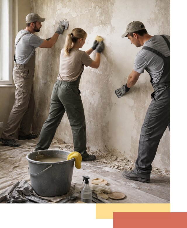 Очистка стен от клея и грунтовки в Наро-Фоминске качественно и быстро