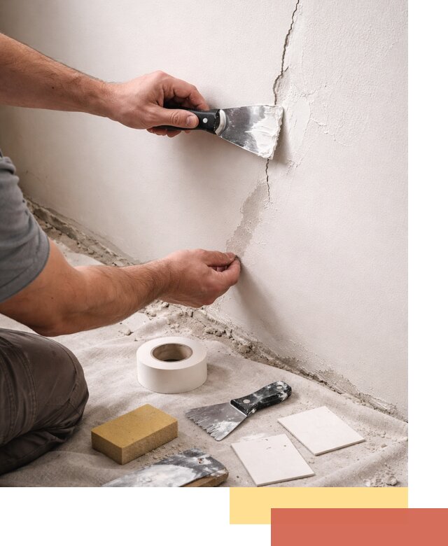 Заделка трещин и сколов в стенах и потолках в Наро-Фоминске