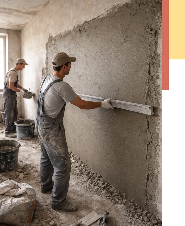 Цементная штукатурка стен в Наро-Фоминске от 4610 руб/м2 — быстро и недорого | ОТДЕЛОЧНИК-Нр-