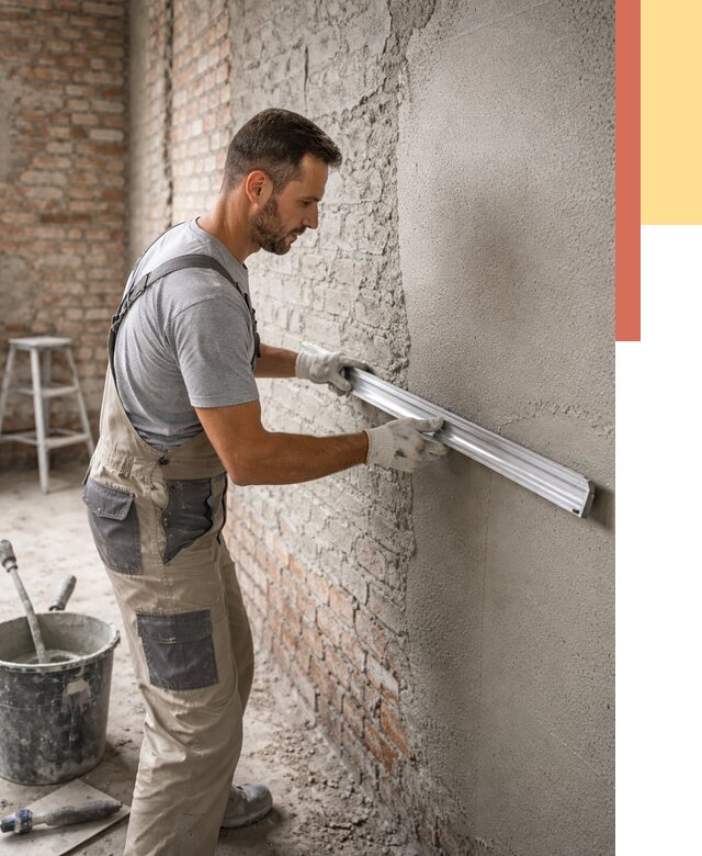 Штукатурка кирпичных стен в Наро-Фоминске от 4610 руб/м2 — быстро и недорого | ОТДЕЛОЧНИК-Нр-