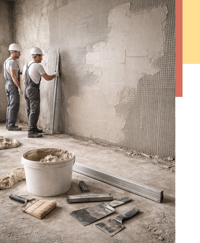 Штукатурка стен по сетке в Наро-Фоминске от 5635 руб./м2 — быстро и недорого | ОТДЕЛОЧНИК-Нр-