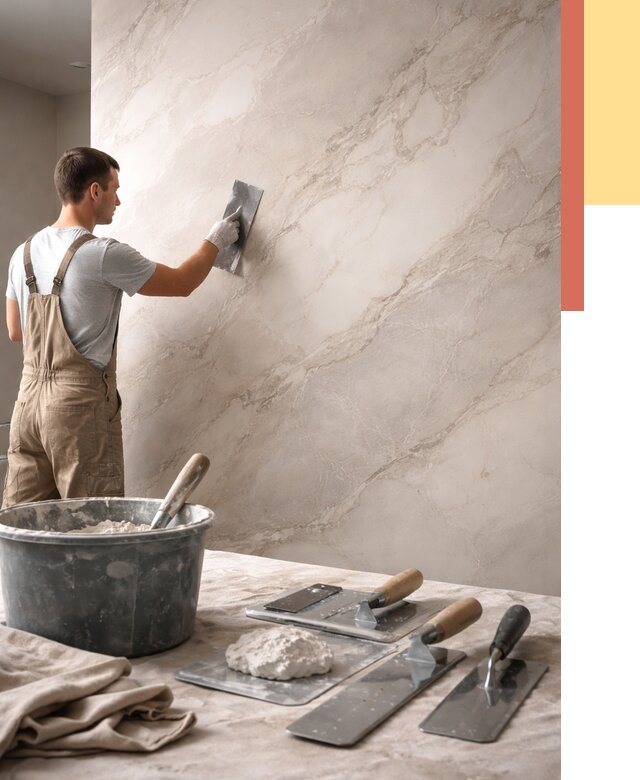 Декоративная штукатурка под мрамор в Наро-Фоминске от 2869 руб./м² — быстро и недорого | ОТДЕЛОЧНИК-Нр-