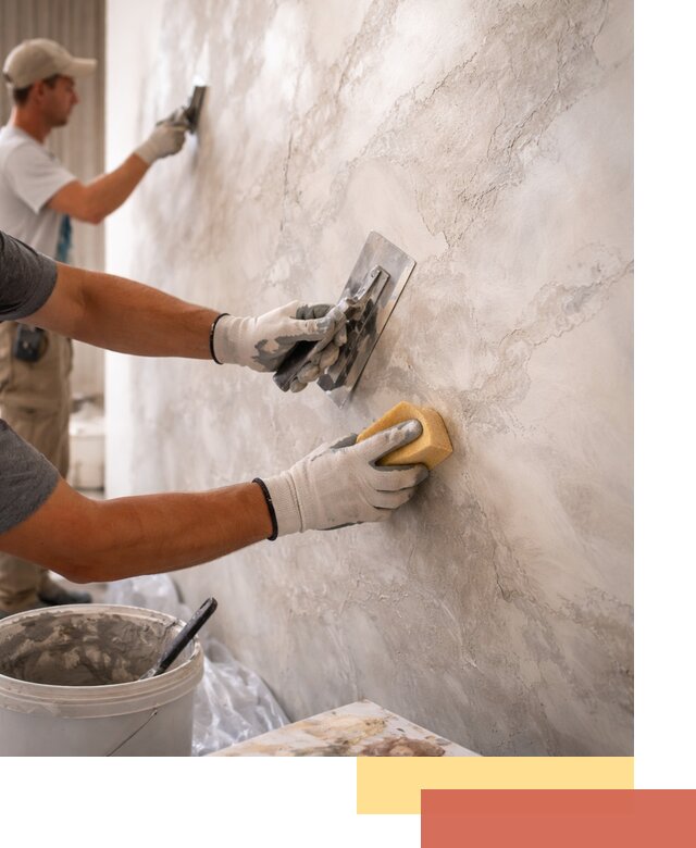 Декоративная штукатурка под мрамор в Наро-Фоминске для стен и потолков