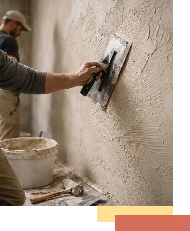 Фактурная штукатурка стен в Наро-Фоминске — монтаж, отделка, реставрация