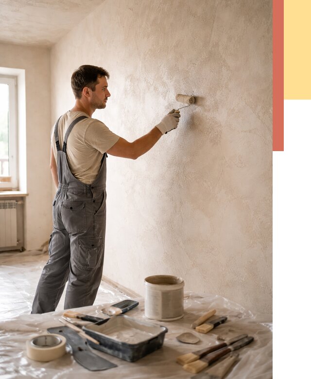 Нанесение лессирующей краски по декоративке в Наро-Фоминске от 1793 руб. | ОТДЕЛОЧНИК-Нр-