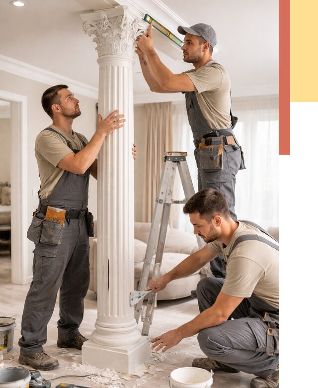 Установка декоративных колонн в Наро-Фоминске от 12294 руб. под ключ | ОТДЕЛОЧНИК-Нр-