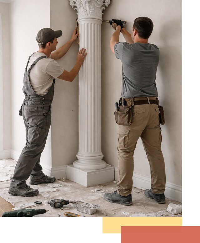 Установка декоративных колонн в Наро-Фоминске под ключ