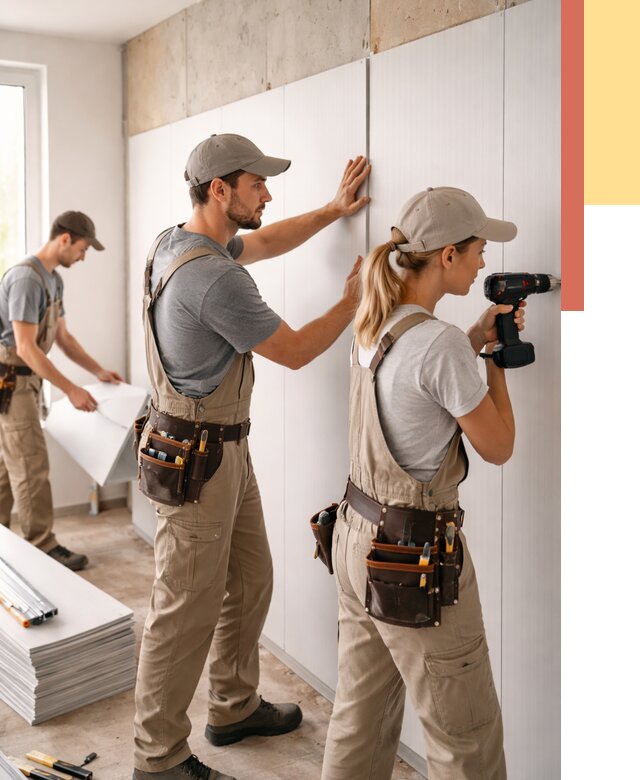 Монтаж ПВХ панелей на стены в Наро-Фоминске от 461 руб/м2 — быстро и недорого | ОТДЕЛОЧНИК-Нр-