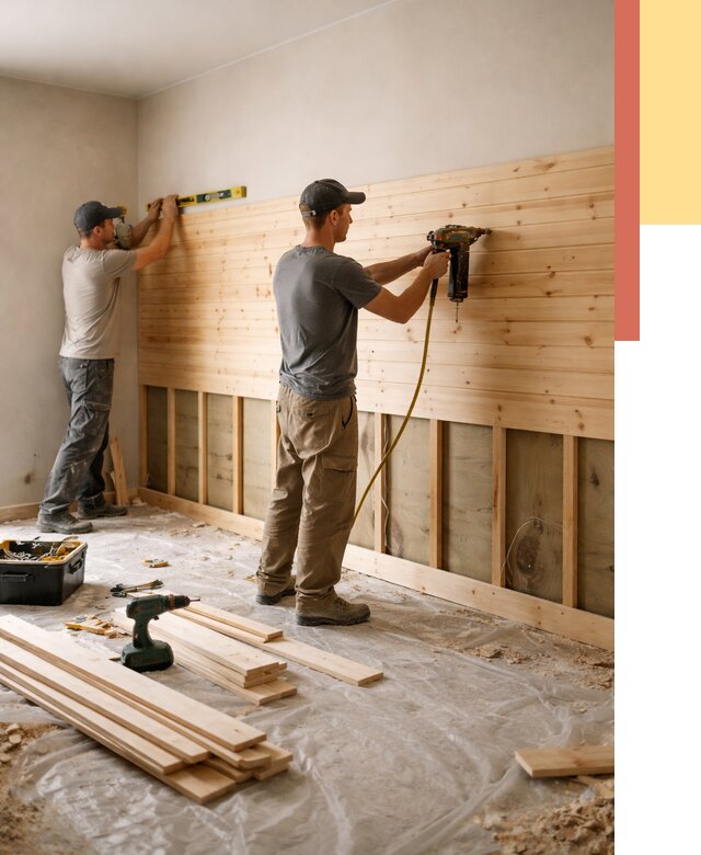 Монтаж деревянной вагонки на стены в Наро-Фоминске от 7684 руб. | Услуги монтажа вагонки | ОТДЕЛОЧНИК-Нр-