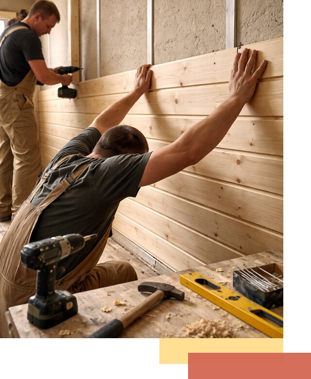 Монтаж деревянной вагонки на стены в Наро-Фоминске быстро и качественно