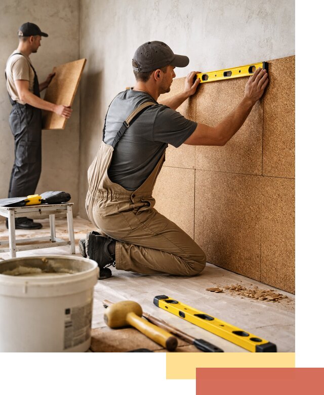 Монтаж пробковых панелей на стены в Наро-Фоминске быстро и качественно