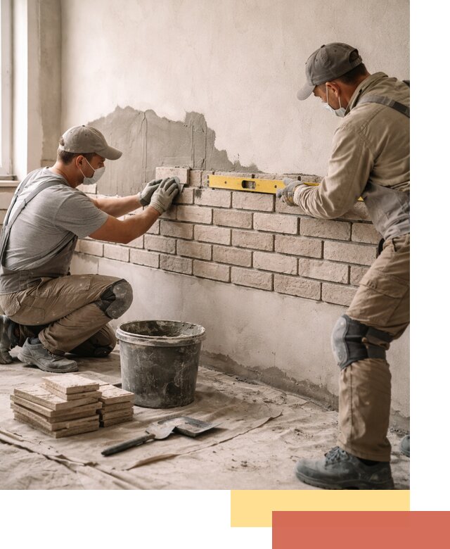 Монтаж декоративного кирпича профессионально в Наро-Фоминске