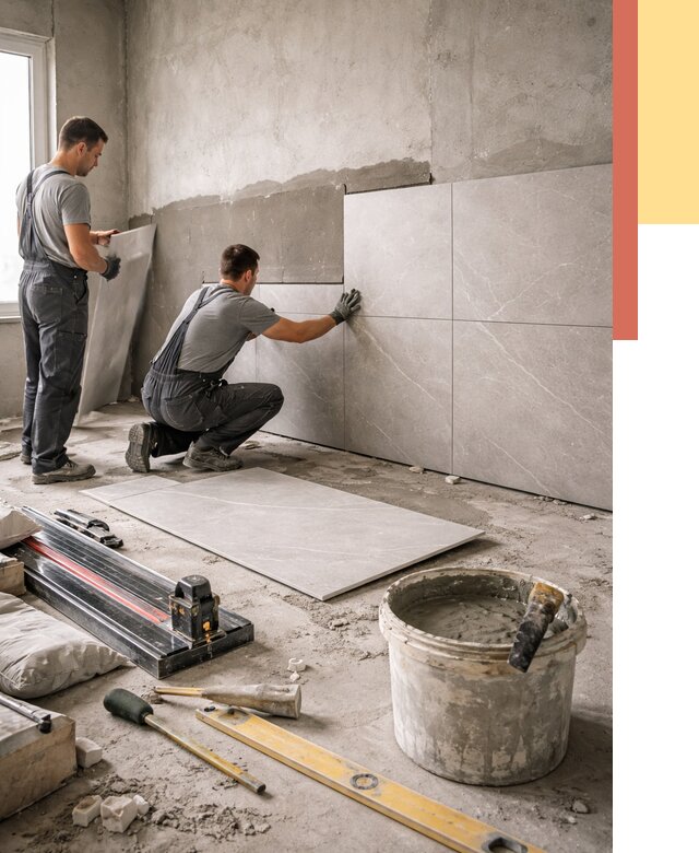 Облицовка стен керамогранитом в Наро-Фоминске от 4303 руб./м² — услуги под ключ | ОТДЕЛОЧНИК-Нр-