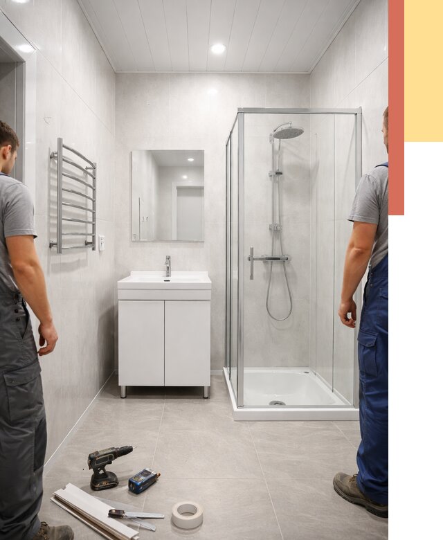 Отделка ванной комнаты панелями ПВХ в Наро-Фоминске от 4610 руб. за м2 | ОТДЕЛОЧНИК-Нр-