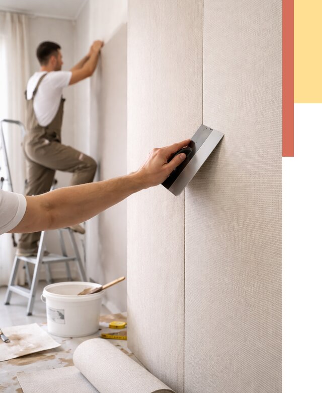 Поклейка текстильных обоев в Наро-Фоминске от 4610 руб. под ключ | ОТДЕЛОЧНИК-Нр-