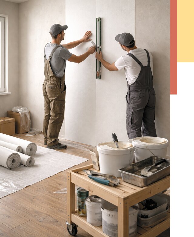 Поклейка стеклообоев в Наро-Фоминске от 6659 руб. за м2 — быстро и недорого | ОТДЕЛОЧНИК-Нр-