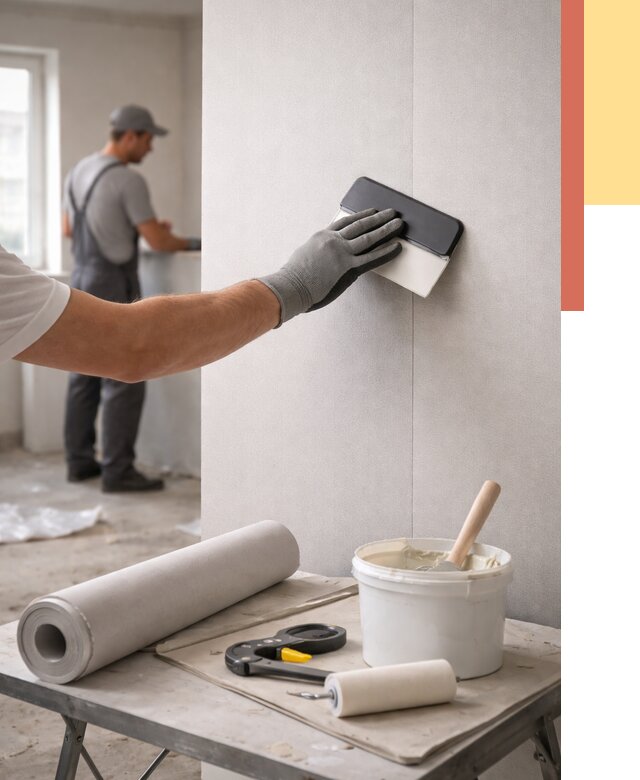 Поклейка обоев под покраску в Наро-Фоминске от 3586 руб. за м2 | ОТДЕЛОЧНИК-Нр-