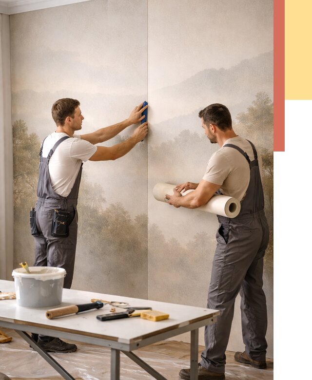 Поклейка фотообоев в Наро-Фоминске от 8708 руб/м² — быстро и недорого | ОТДЕЛОЧНИК-Нр-