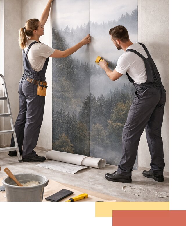 Поклейка фотообоев профессионально в Наро-Фоминске под ключ