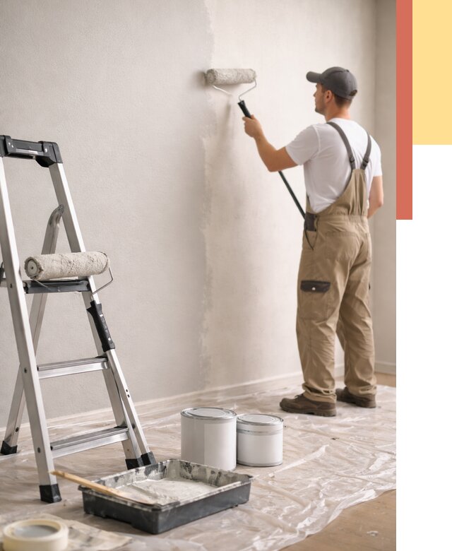 Покраска стен латексной краской в Наро-Фоминске от 4610 руб. за м2 | ОТДЕЛОЧНИК-Нр-