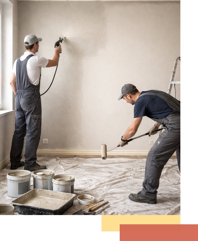 Покраска стен моющейся краской и защита поверхностей в Наро-Фоминске