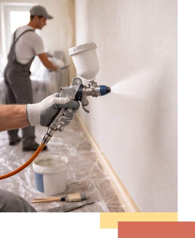 Покраска стен краскопультом в Наро-Фоминске быстро и качественно