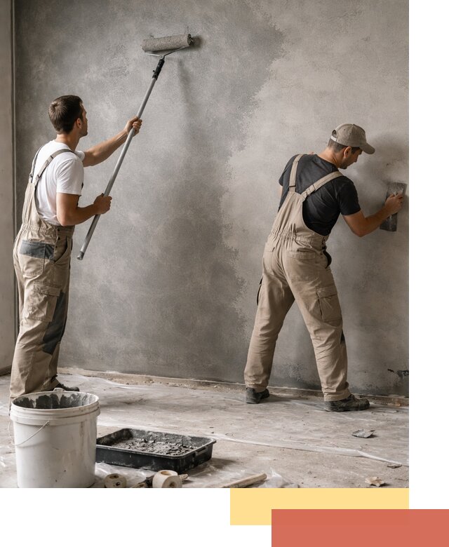 Покраска стен под бетон в Наро-Фоминске профессионально и недорого