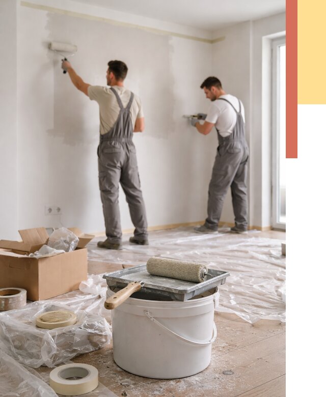 Покраска стен в квартире в Наро-Фоминске от 2561 руб/м2 — быстро и недорого | ОТДЕЛОЧНИК-Нр-