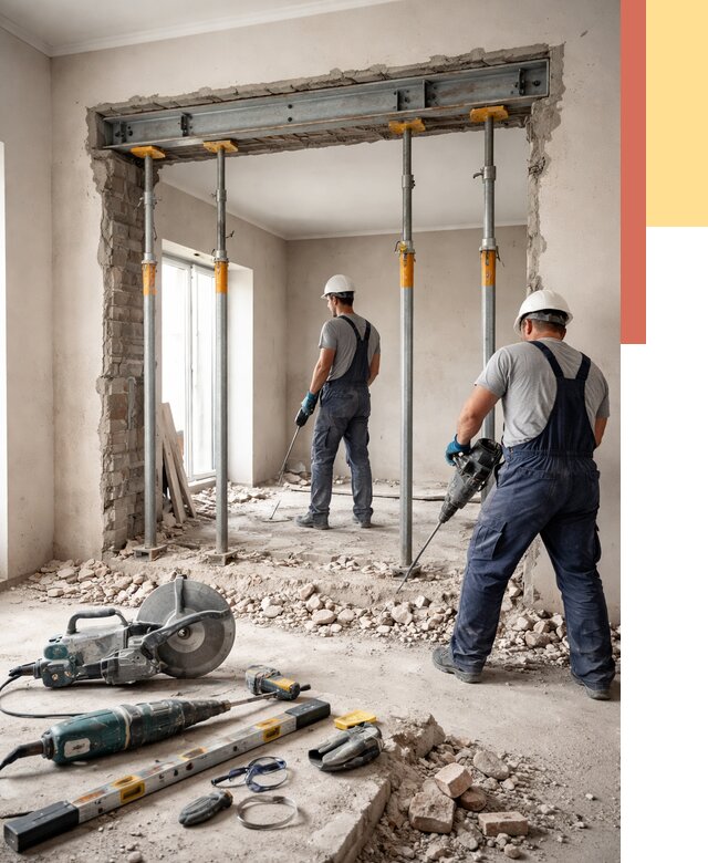 Прорезка проема в стене в Наро-Фоминске от 4610 руб. — быстро и недорого | ОТДЕЛОЧНИК-Нр-