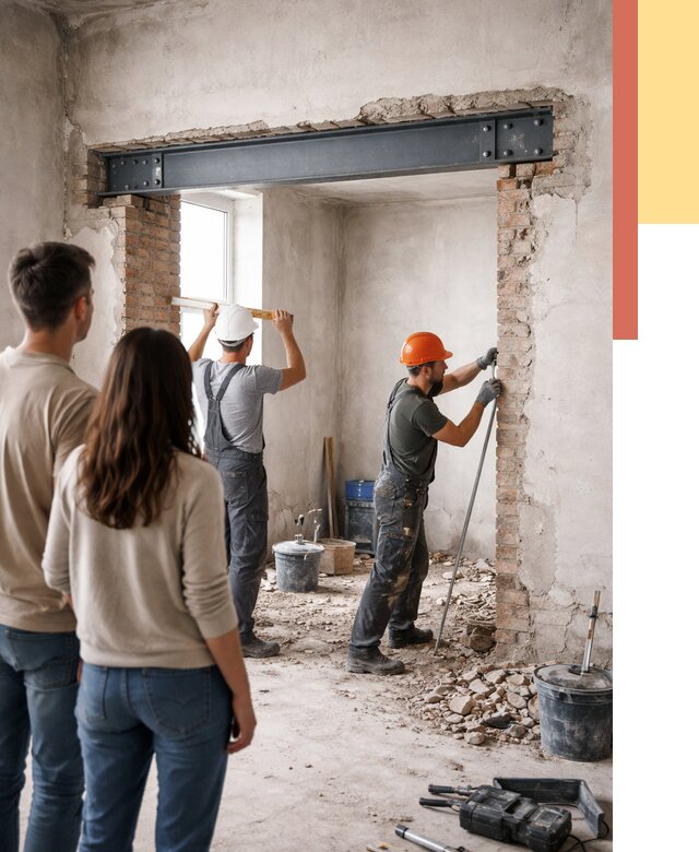 Усиление проема в стене в Наро-Фоминске от 9733 руб. — усиление дверного проема металлоконструкцией | ОТДЕЛОЧНИК-Нр-