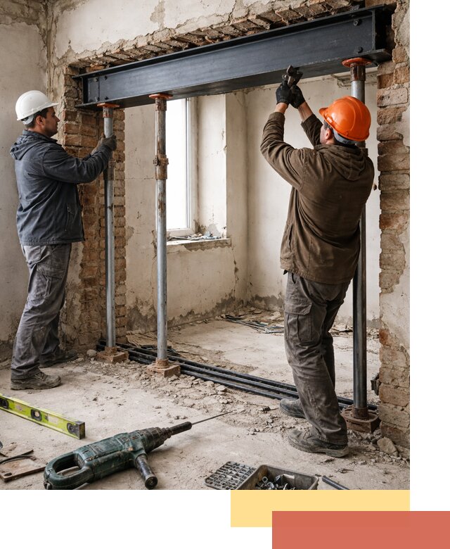 Усиление проема в стене в Наро-Фоминске для расширения и безопасности