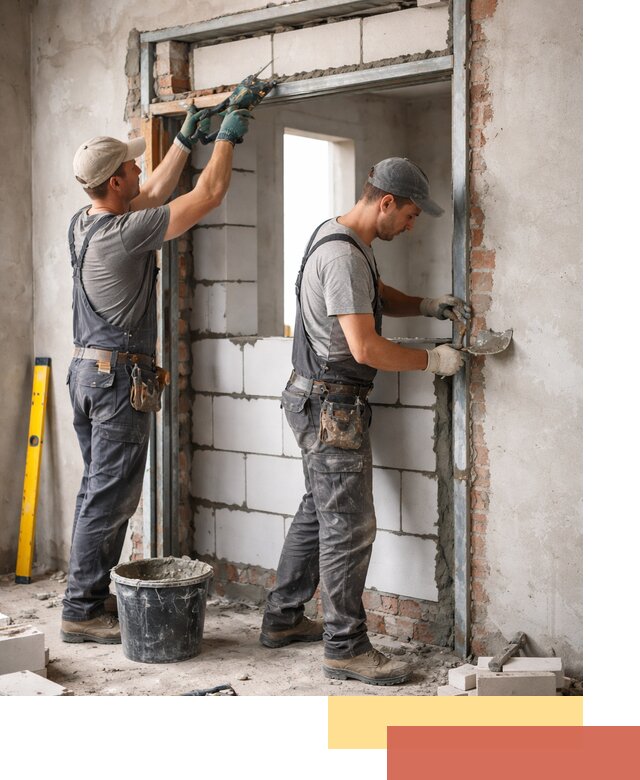 Закладка дверного проема под ключ в Наро-Фоминске: демонтаж, монтаж, отделка