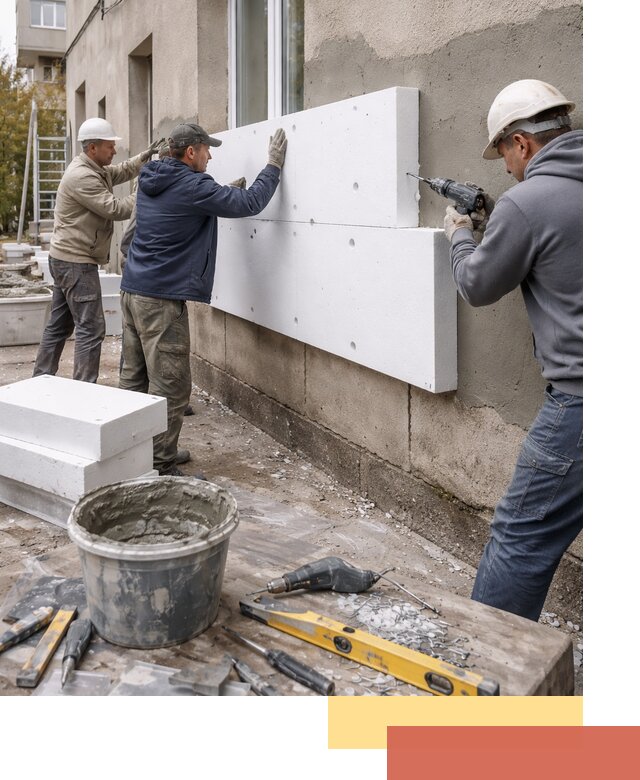 Утепление наружных стен пенопластом в Наро-Фоминске