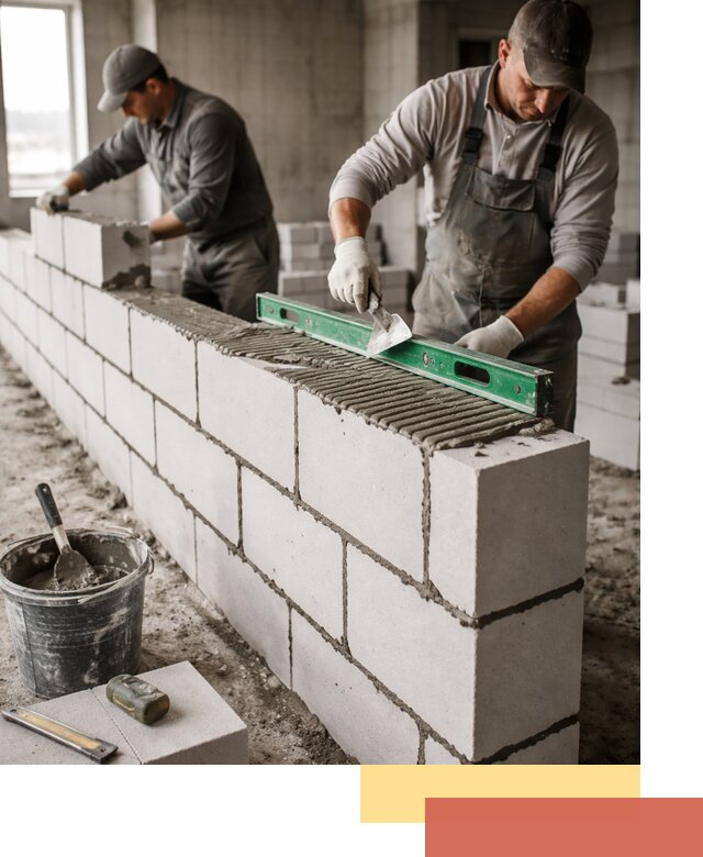 Кладка перегородок из газобетона в Наро-Фоминске быстро и качественно