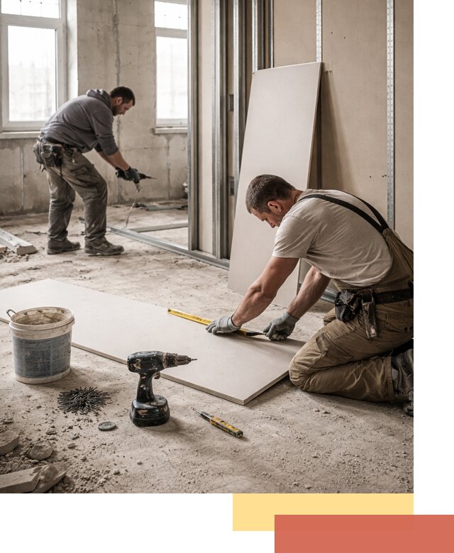 Кладка перегородок из ПГП под ключ в Наро-Фоминске