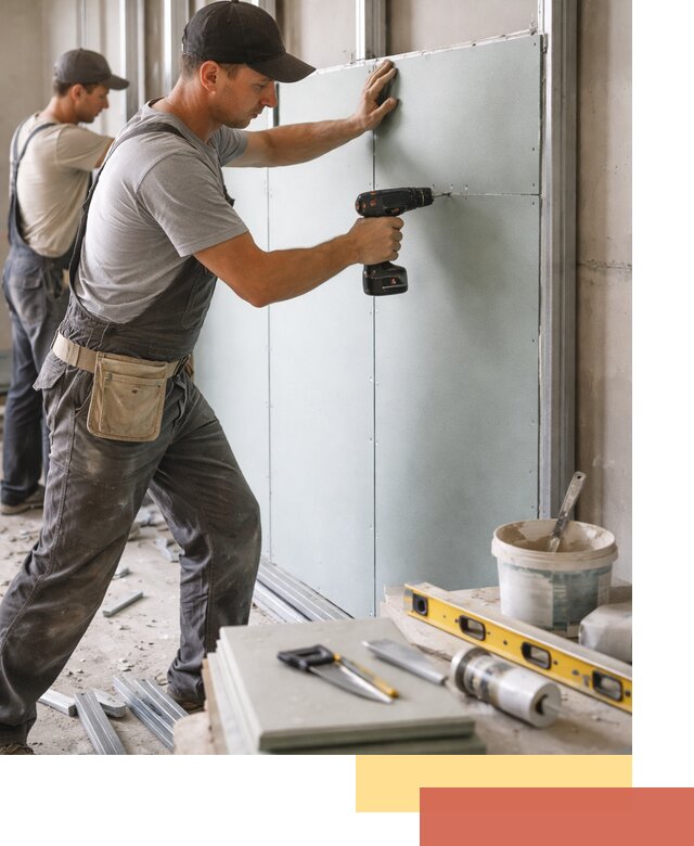 Кладка влагостойких перегородок ПГП в Наро-Фоминске