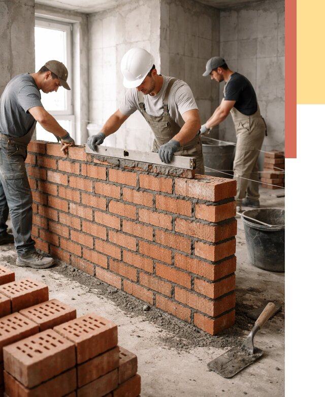 Кладка перегородок из кирпича в Наро-Фоминске от 3586 руб. за м² | ОТДЕЛОЧНИК-Нр-