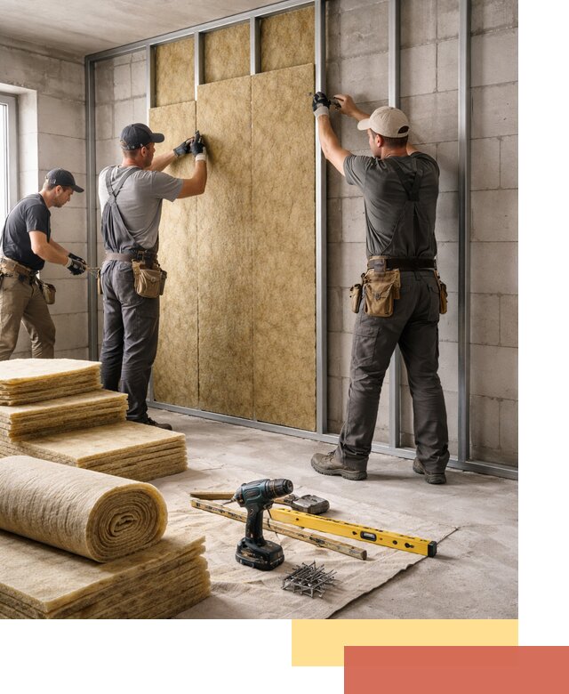 Шумоизоляция перегородок из блоков в Наро-Фоминске — монтаж и защита шумоизоляцией