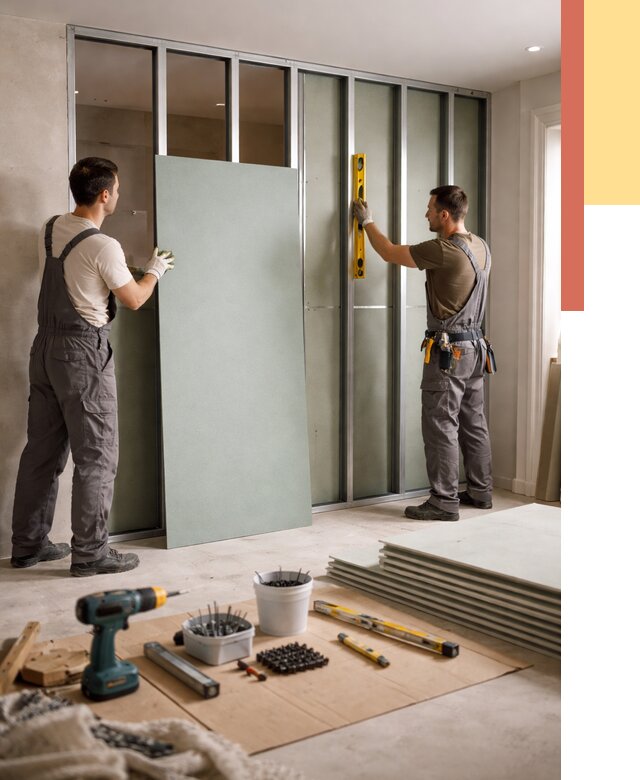 Перегородка из влагостойкого гипсокартона в Наро-Фоминске от 4918 руб. — монтаж под ключ | ОТДЕЛОЧНИК-Нр-