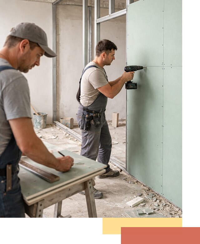 Перегородки из влагостойкого гипсокартона под ключ в Наро-Фоминске