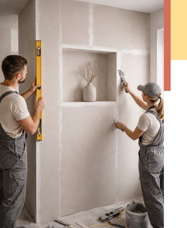 Перегородка из гипсокартона с нишей в Наро-Фоминске от 3330 руб. под ключ | ОТДЕЛОЧНИК-Нр-