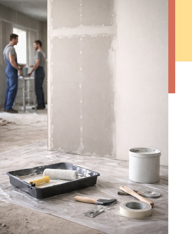 Покраска перегородок из гипсокартона в Наро-Фоминске от 4610 руб. под ключ | ОТДЕЛОЧНИК-Нр-