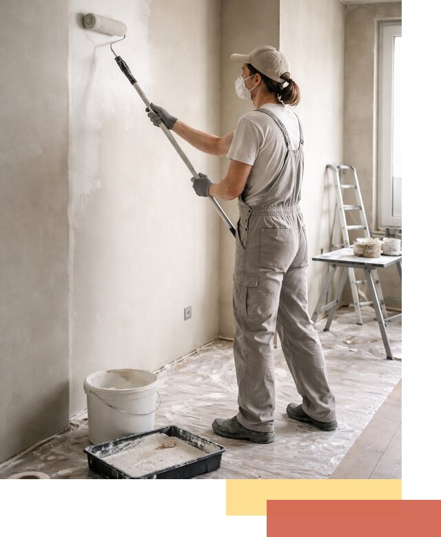 Покраска перегородок из гипсокартона в Наро-Фоминске качественно и недорого