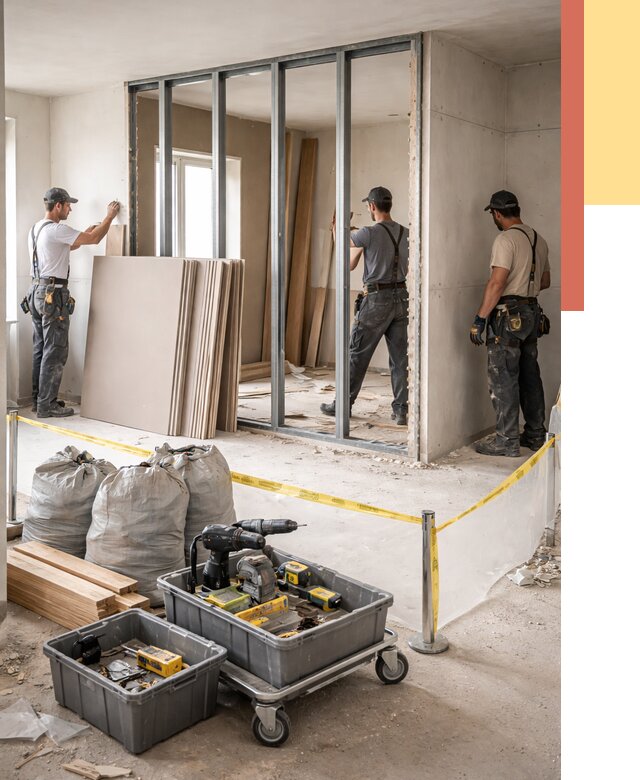 Перенос гипсокартонной перегородки в Наро-Фоминске под ключ от 4610 руб. | Демонтаж и монтаж – ОТДЕЛОЧНИК-Нр-