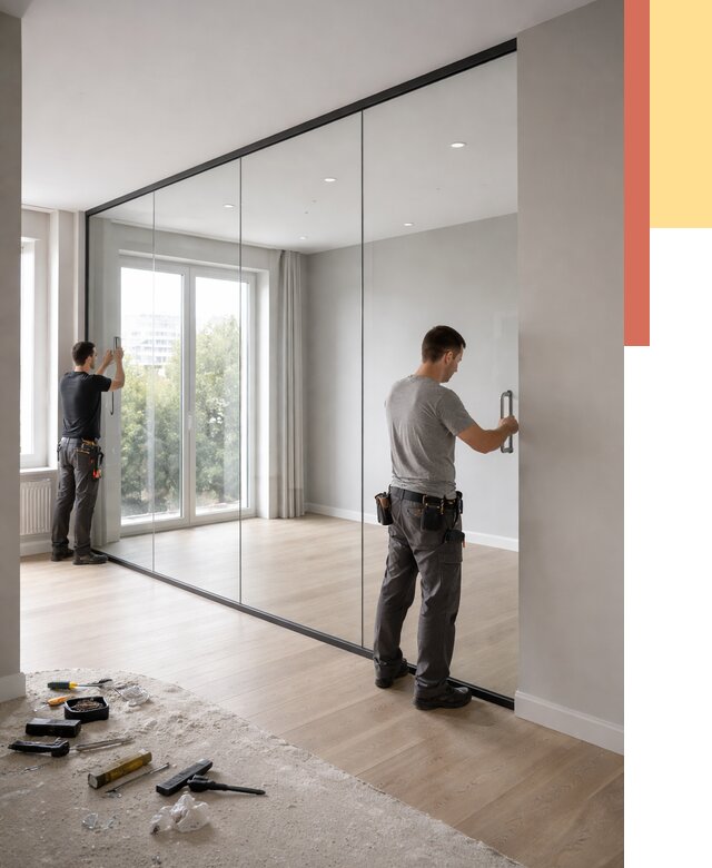 Изготовление стеклянных перегородок в Наро-Фоминске от 12653 руб. под ключ | ОТДЕЛОЧНИК-Нр-