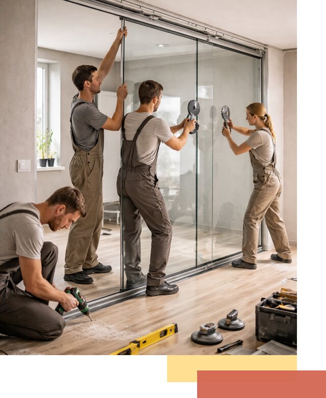 Изготовление стеклянных перегородок на заказ в Наро-Фоминске